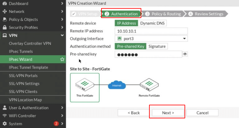 How to setup IPSEC-VPN In FortiGate