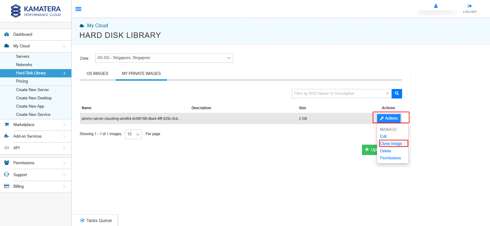 How to Upload Custom Images on Kamatera