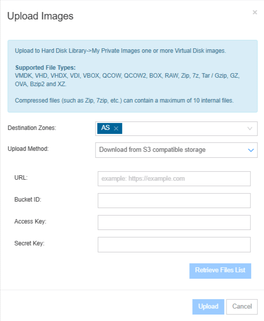 How to Upload Custom Images on Kamatera