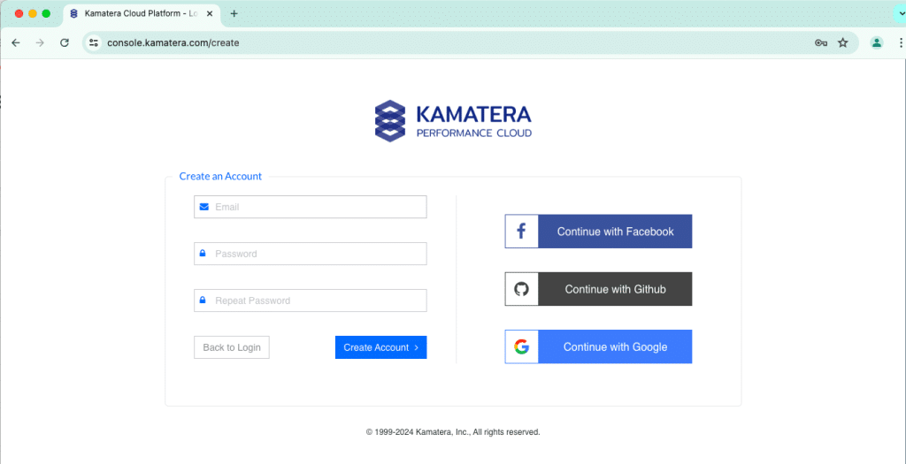 Kamatera console login