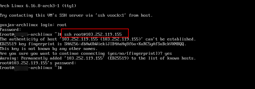 How to install Arch Linux on a Kamatera server