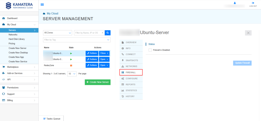 How to Set Up a Firewall on Kamatera