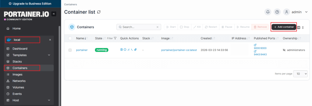 How to deploy Portainer on Kamatera