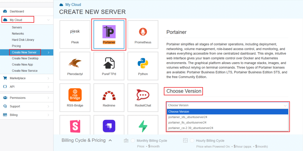 How to deploy Portainer on Kamatera