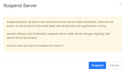 Suspend a Server