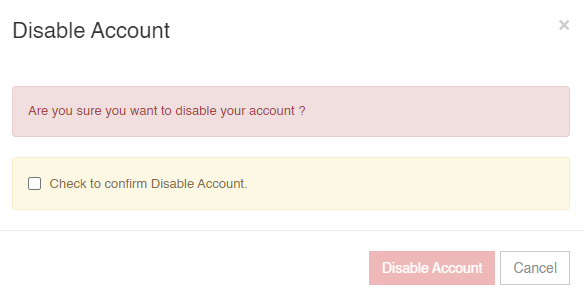 Terminate Account